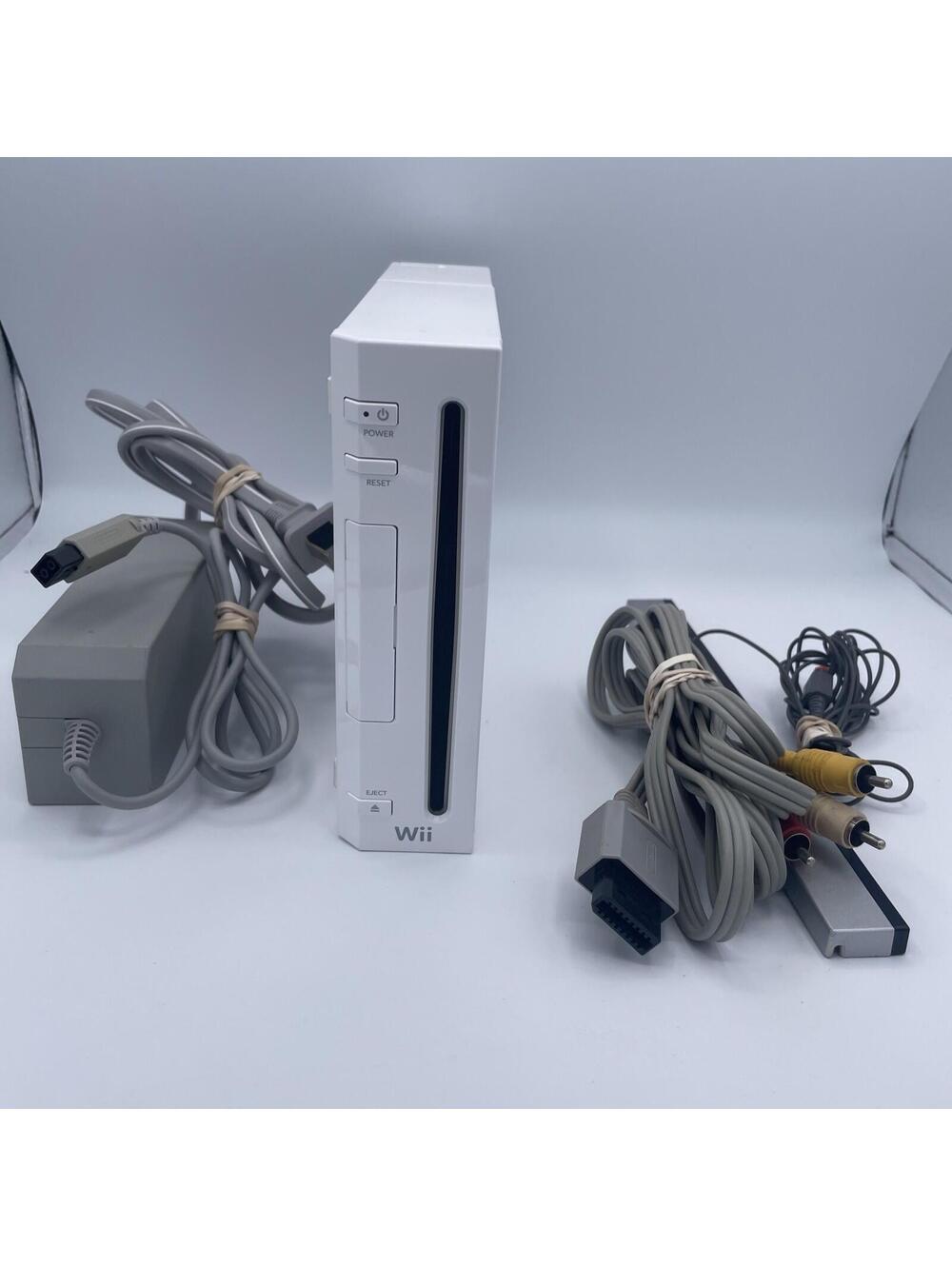 Nintendo Wii Gaming Console Sensor +Cords Gamecube Compatible White RVL-001(USA)